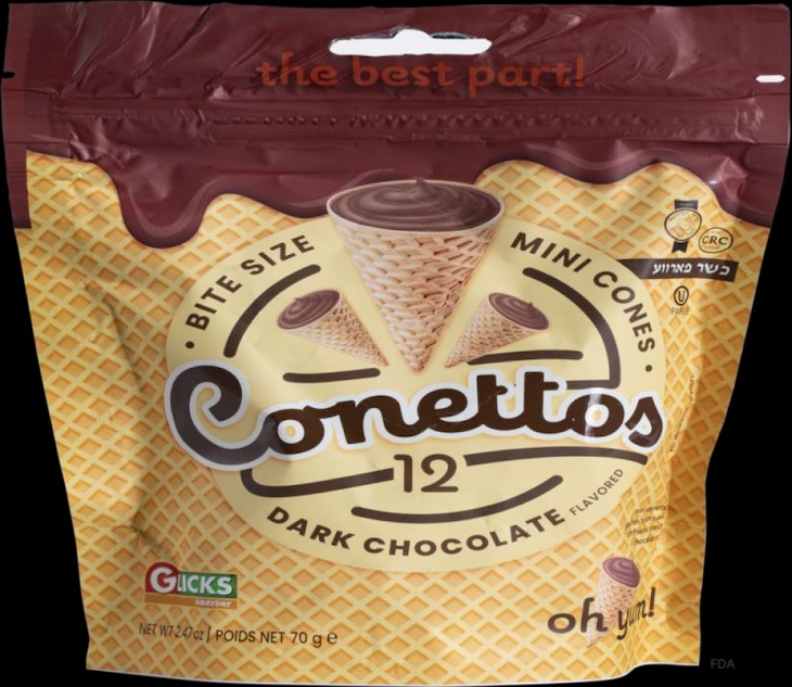 Glicks Dark Chocolate Conettos Recalled For Undeclared Milk