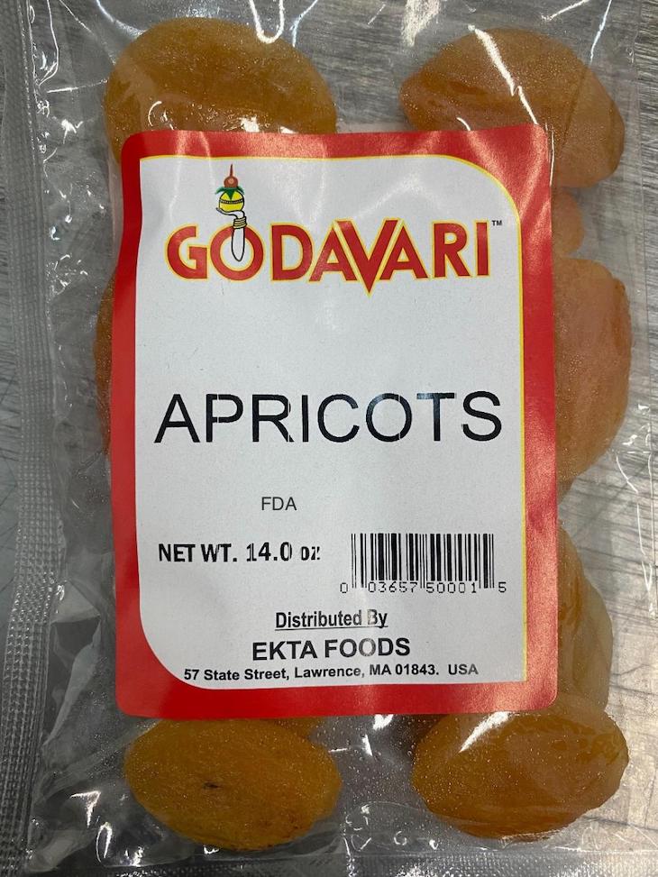 Godavari Dried Apricots Recalled For Undeclared Sulfites