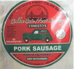Golden Gate Meat Pork Sausage Recall