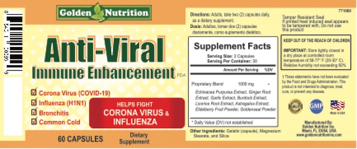 Anti-Viral Immune Enhancement Recalled For Unsubstantiated Claims