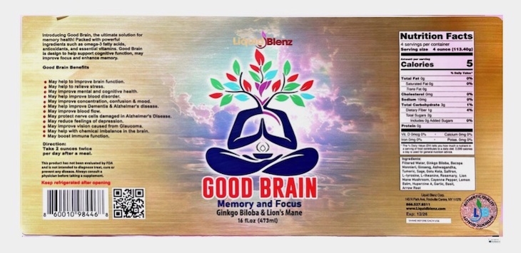 Good Brain Tonic Recalled For Possible Botulism Contamination