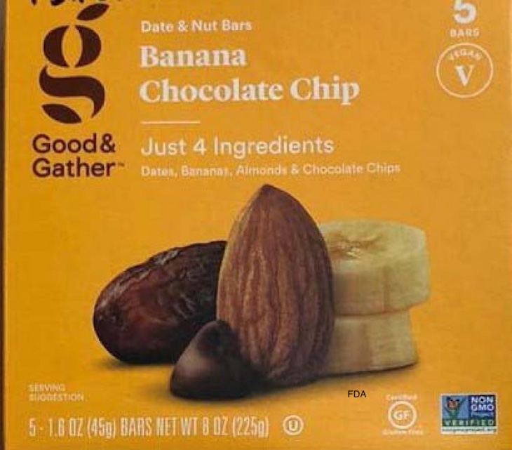 Good & Gather Banana Chocolate Chip Bar Recalled For Nut Allergen