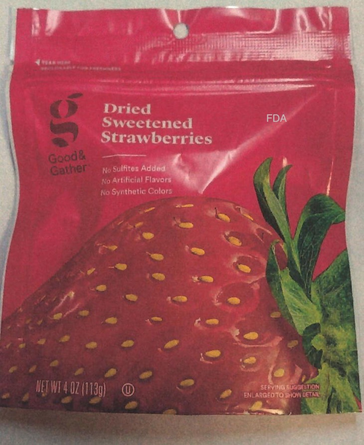Good & Gather Dried Sweetened Strawberries Recalled For Sulfites