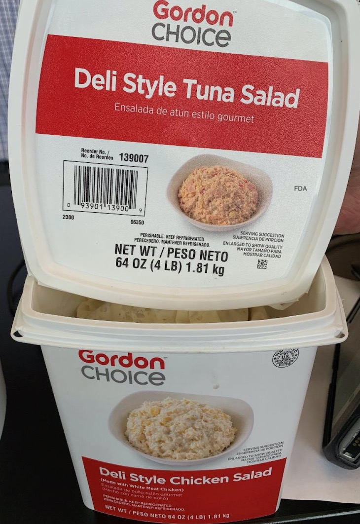 Gordon Choice Deli Tuna and Chicken Salad Recalled For Allergens