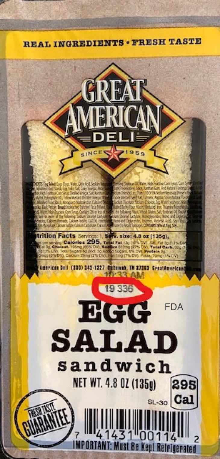 Great American Deli Egg Salad Sandwich Recalled For Listeria