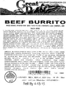 Great Pacific Beef Burrito Recall