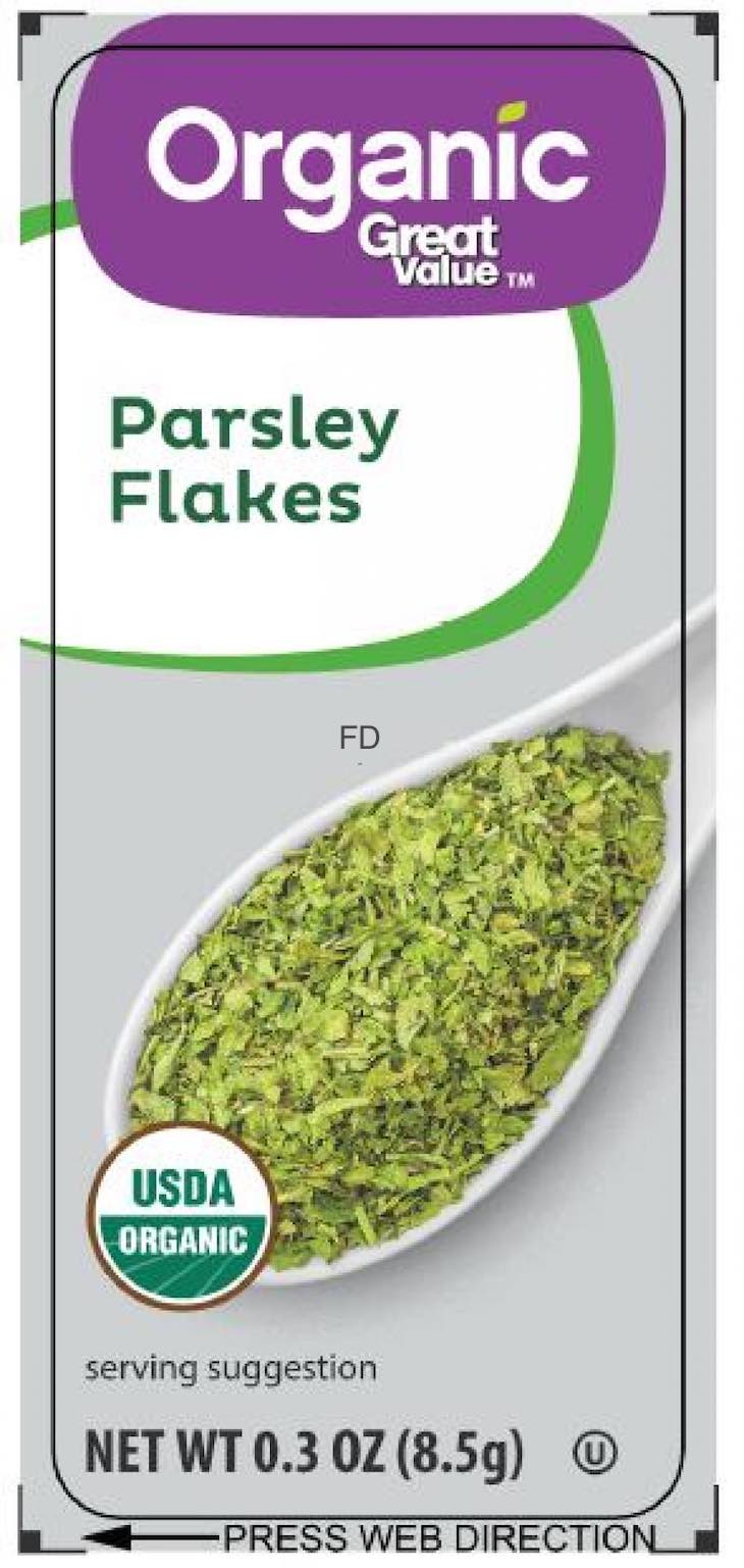 Great Value Organic Parsley Flakes and Others Recalled For Salmonella