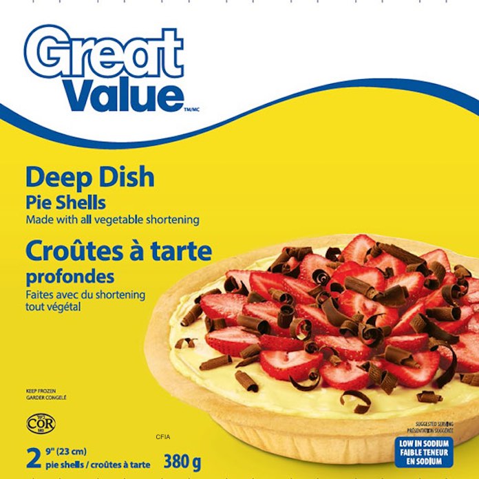 Great Value Pie Shells Recall