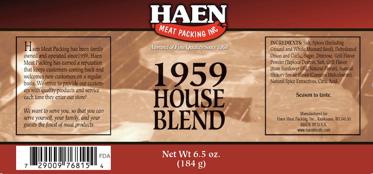 Haen Meats 1959 House Blend Recalled For Possible Listeria 