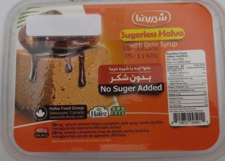 Hafez Sugarless Halva With Date Syrup Recalled For Salmonella