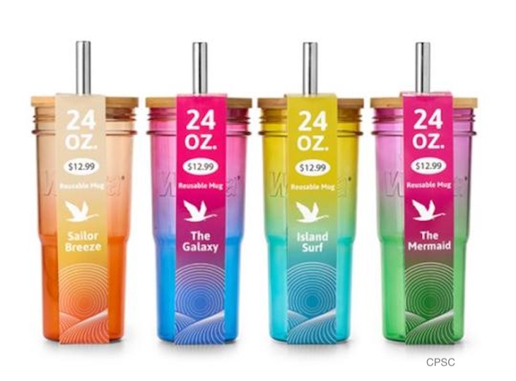 Halo Tumblers With Metal Straws Recalled For Laceration Hazard