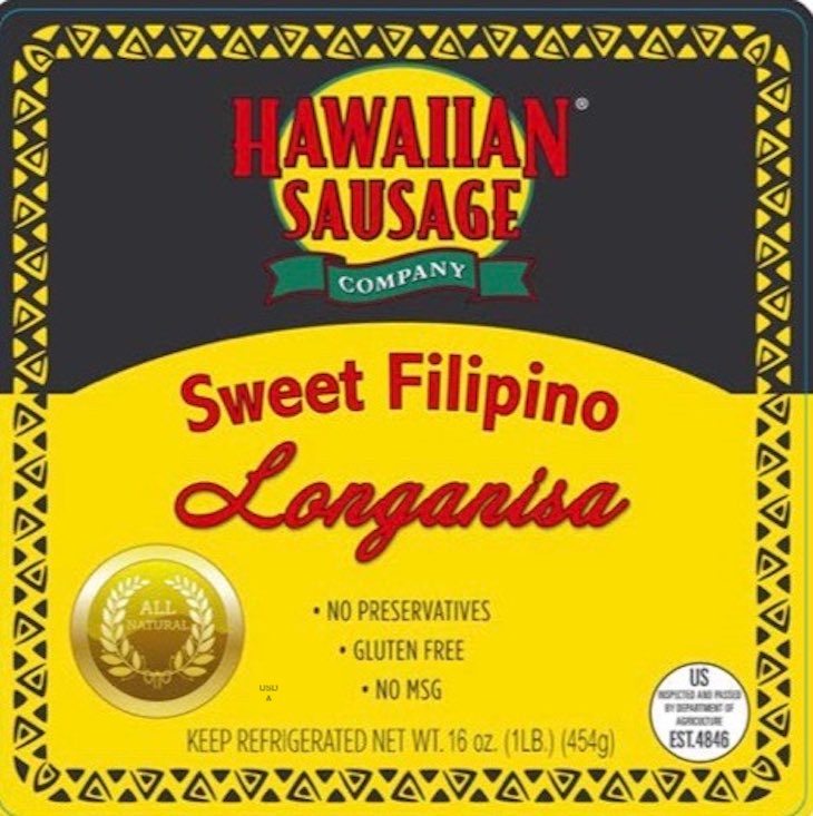 Hawaiian Sausage Company Sweet Filipino Longanisa Recalled