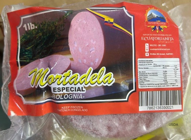 Health Alert For Pork Mortadella Imported From Ecuador