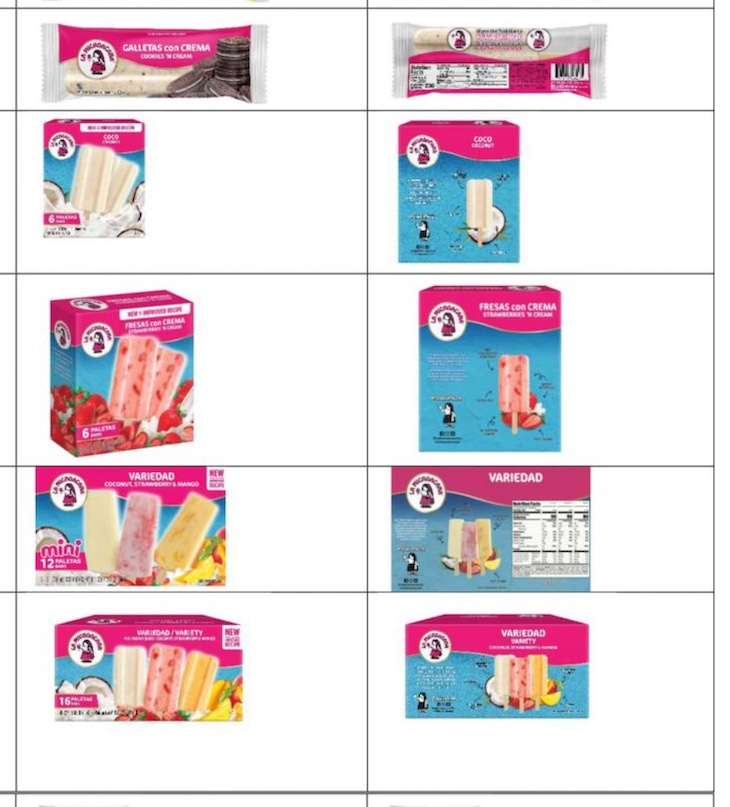 Helados Mexico and La Michoacana Ice Cream Recalled For Milk