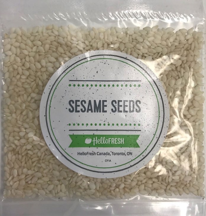 HelloFRESH Sesame Seeds Salmonella Recall