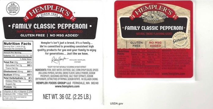 Hemplers Pepperoni Recall