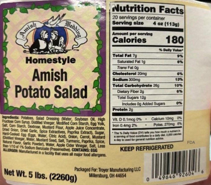 Herold's Potato Salad, Salsa, Macaroni Salads Recalled For Listeria 