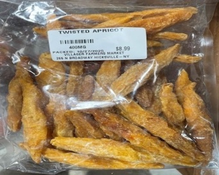 Hicksville Villagers Twisted Apricot Recalled For Sulfites