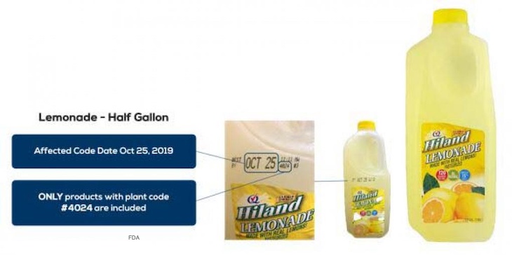 Hiland Dairy Lemonade Recalled For Undeclared Milk