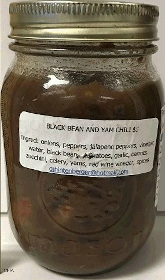 Hinty's Black Bean Chili Botulism Recall