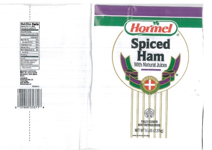 Hormel Spiced Ham Sold in Delis Recalled For Undeclared Milk