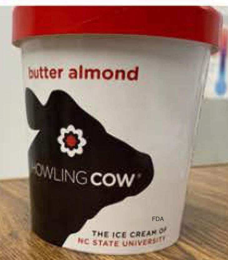Howling Cow Butter Almond Ice Cream Recalled For Soy and Wheat