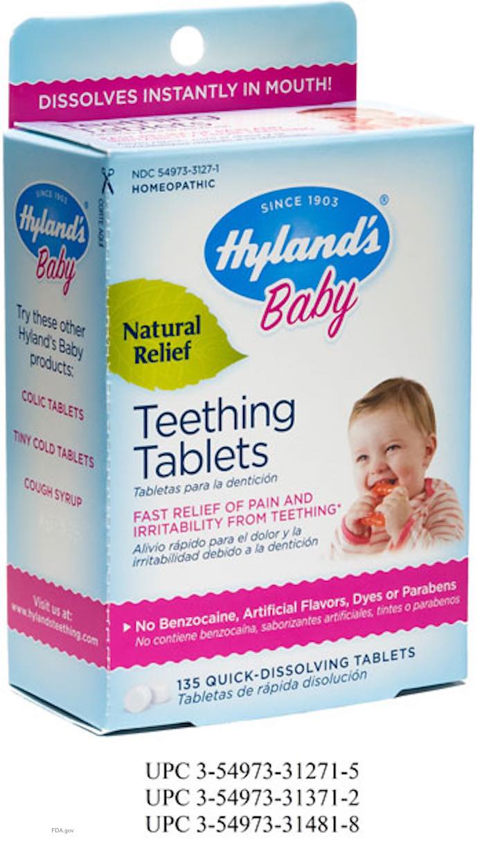 Hyland's Baby Teething Tablets Recall