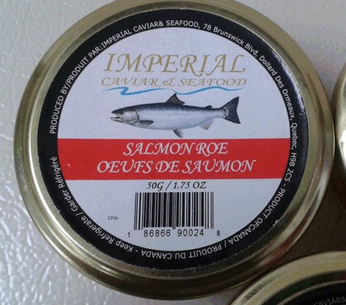 Imperial Caviar Salmon Roe Botulism Recall