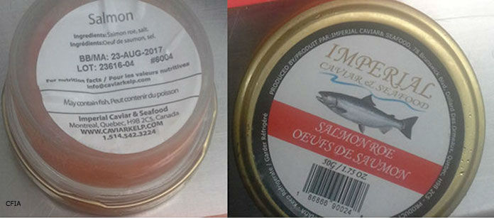 Imperial Caviar Salmon Roe Recall