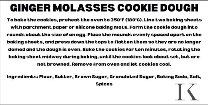 Iron Kettle Ginger Molasses Cookie Dough Recalled For Egg