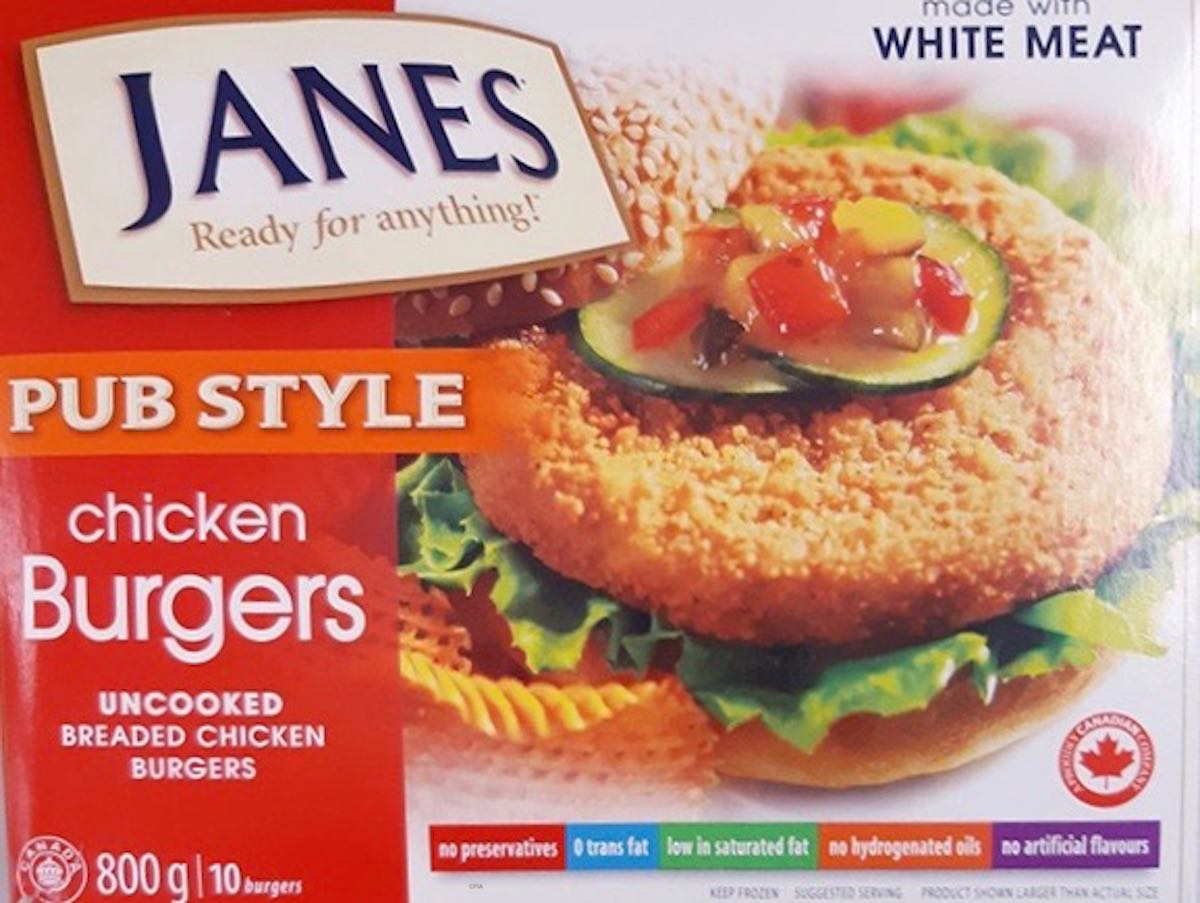 Janes Pub Style Chicken Burgers Salmonella Recall