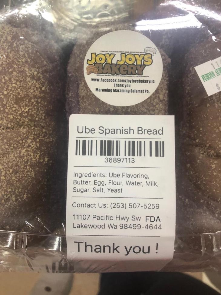 Joy Joy's Ube Spanish Bread Recalled For Undeclared Wheat