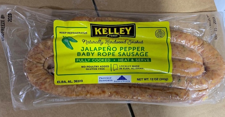 Kelley Smoked Jalapeño Baby Rope Sausage Recalled For Milk