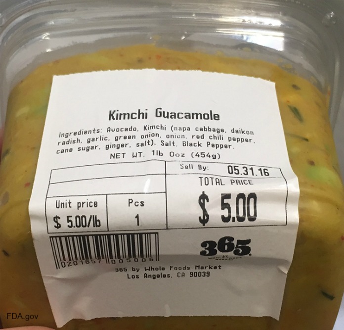 Kimchi Guacamole Recall