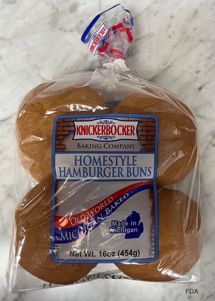 Knickerbocker 365 Homestyle Hamburger Buns Recalled; 1 Illness 