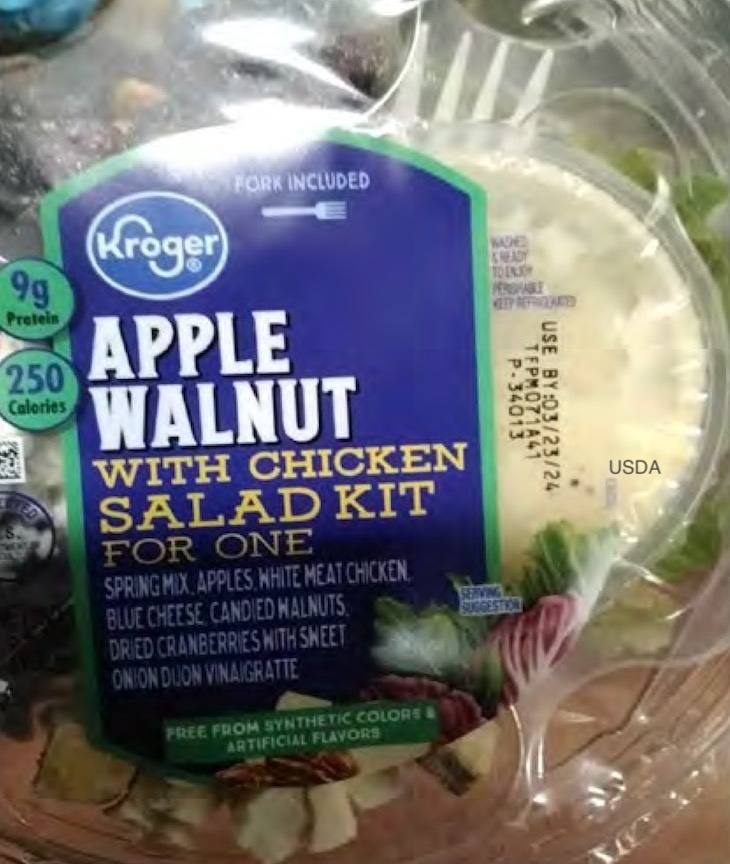 Kroger Apple Walnut Chicken Salad Recalled For Wheat