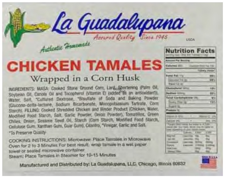 La Guadalupana Foods Chicken Products Recalled For Undeclared Milk