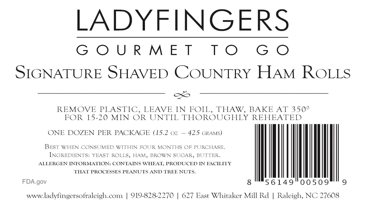 Ladyfingers Gourmet to Go Country Ham Rolls Johnston County Ham Recall Listeria s