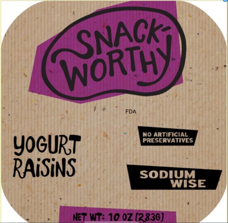 Lehi Valley Yogurt Raisins Recalled For Undeclared Peanut Allergen