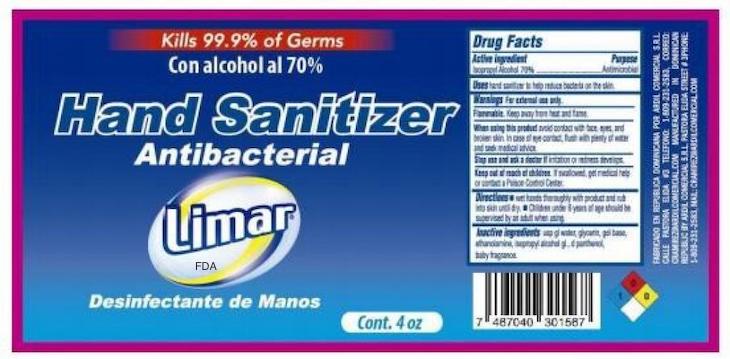 Limar Hand Sanitizer Recalled Because of Resemblance to Drinks