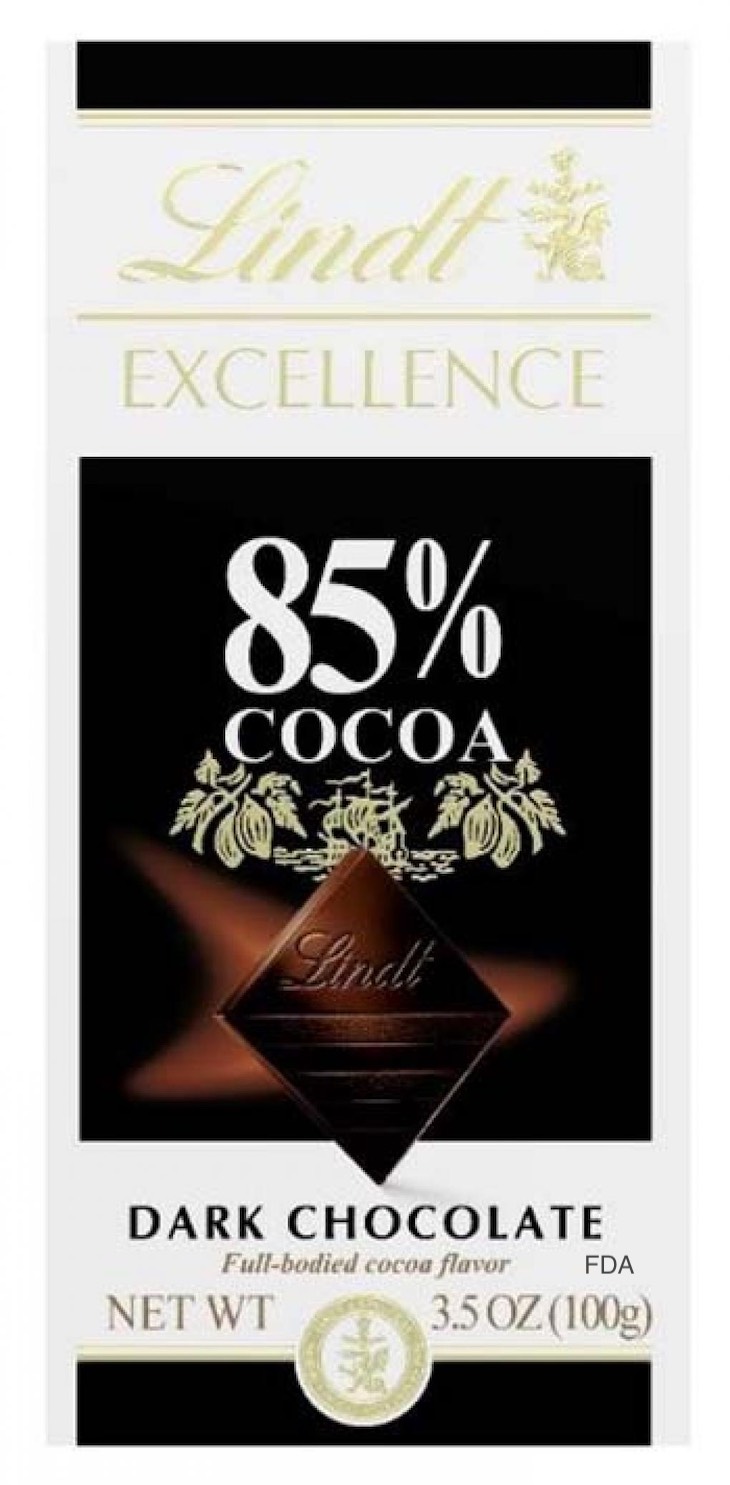 Lindt & Sprüngli Recalls Lindt Excellence 85% Chocolate Bars For Allergens
