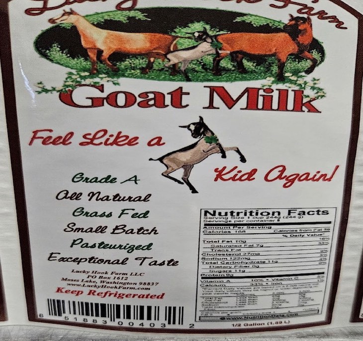 Lucky Hook Farm Pasteurized Goat Milk Recalled In Washington