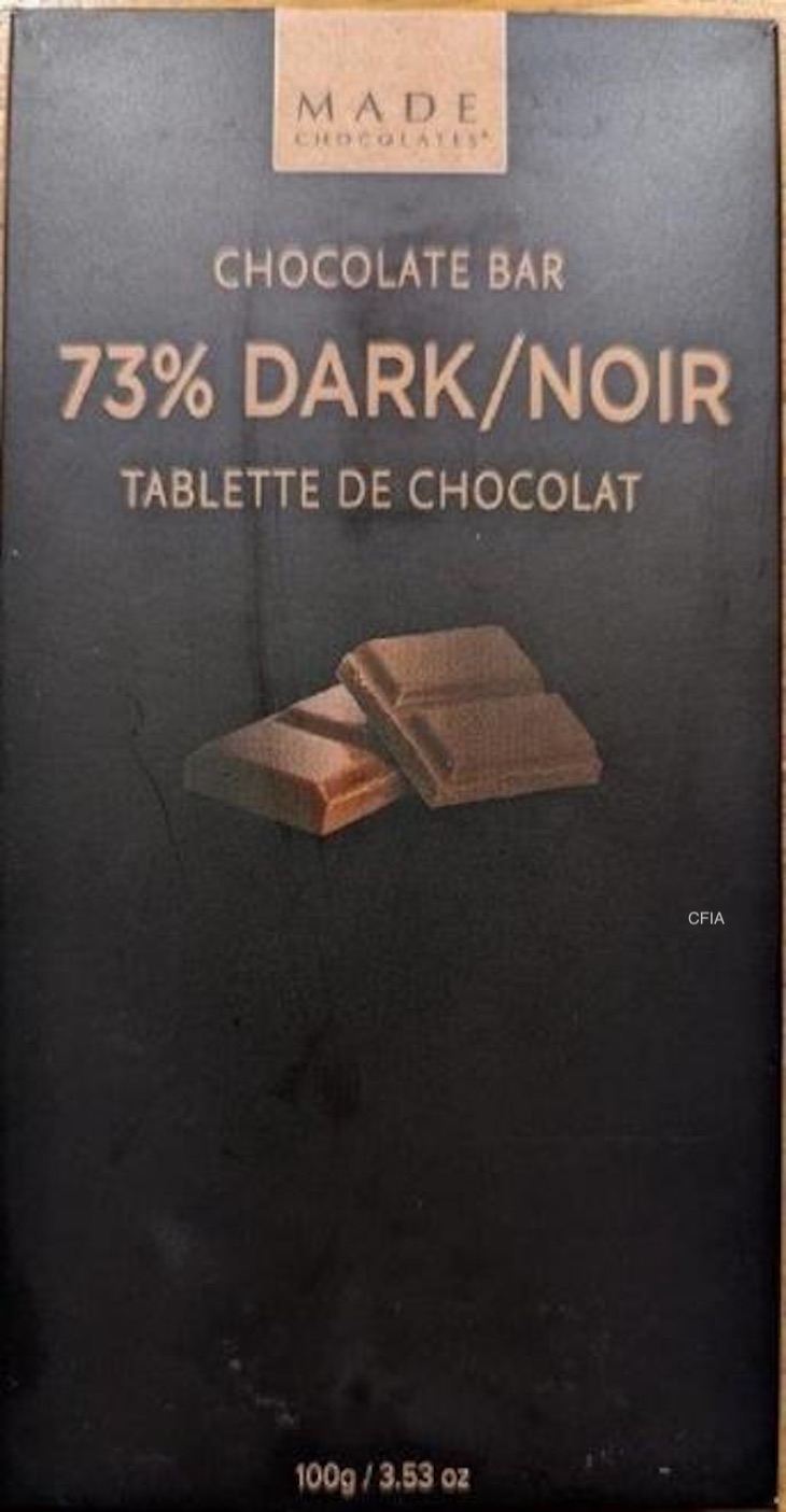 Made Chocolates 73% Dark Chocolate Bar Recalled For Undeclared Milk