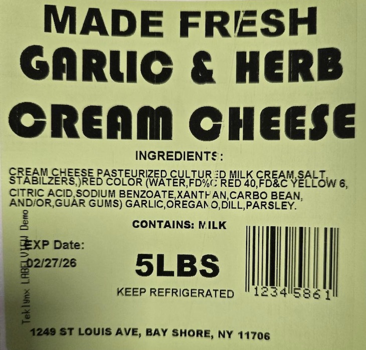 Made Fresh Salads Cream Cheese Recalled For Possible Listeria