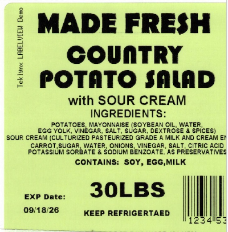 Made Fresh Salads and Cream Cheese Recalled For Listeria