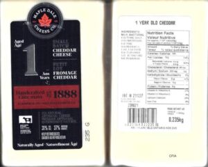 Maple Dale Cheddar Cheese Recalled For Possible Listeria