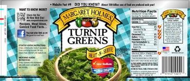 Margaret Holmes Turnip Greens Recall