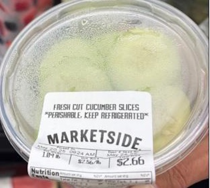 Marketside Fresh Cut Cucumber Slices Recalled in Texas