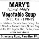Mary's Vegetable Soup Botulism Recall