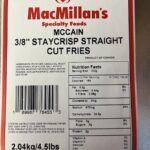 McCain Staycrisp Straight Cut Fries Recalled For Undeclared Wheat